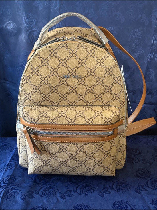 Nine West Vander Medium Dome Adjustable Backpack with Mocha Logo main image 7